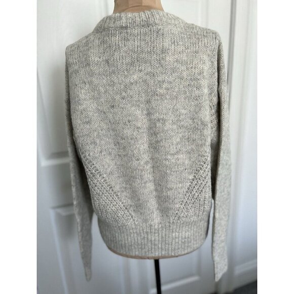 Madewell Womens Simone Wedge Wool Blend Sweater In Heather Gray Size S - Picture 2 of 7
